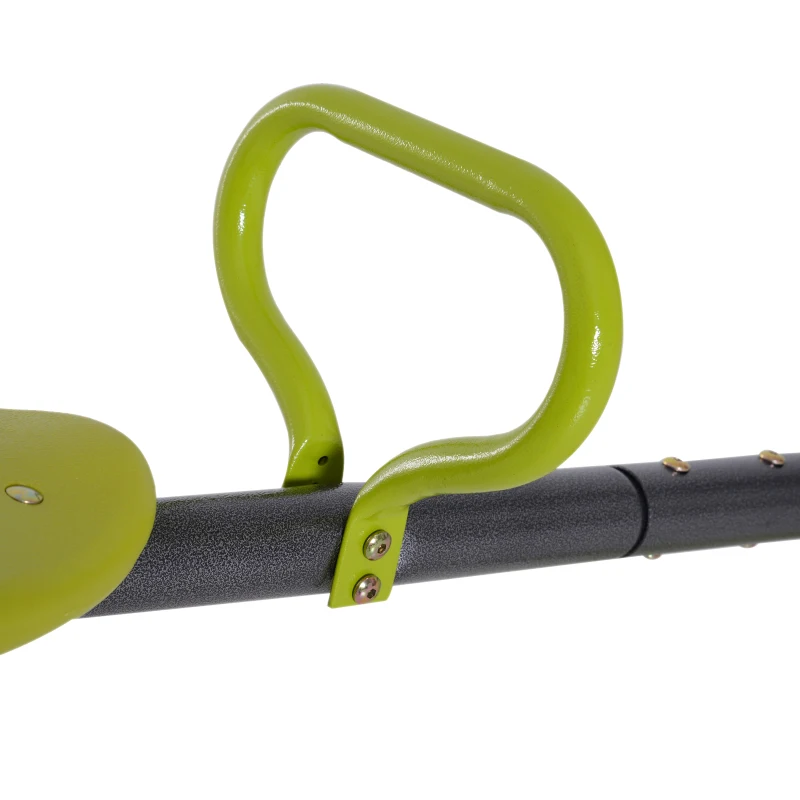 HOMCOM Leagan Basculant si Rotativ de Gradina pentru Copii in Metal, Verde si Gri