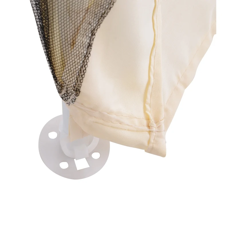 Outsunny Foisor de Gradina Impermeabil cu Plasa Tantari Bej 3 x 3 x 2.35 m