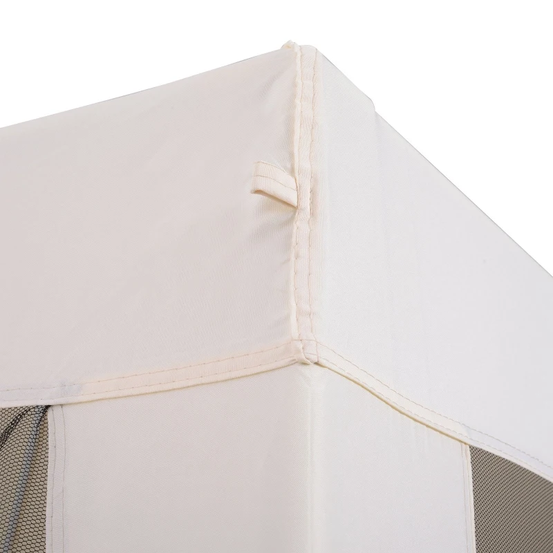 Outsunny Foisor de Gradina Impermeabil cu Plasa Tantari Bej 3 x 3 x 2.35 m