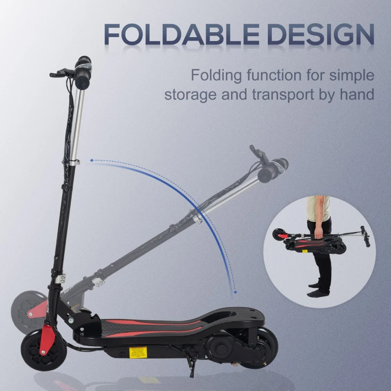 HOMCOM Trotineta Electrica pliabila inaltime reglabila 82-93cm frana 12km/h neagra