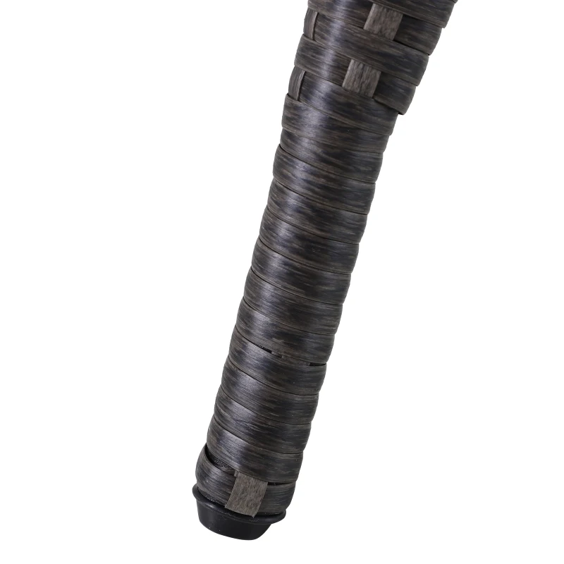 Outsunny fotoliu din ratan cu perna, 101 x 89 x 156 cm, gri