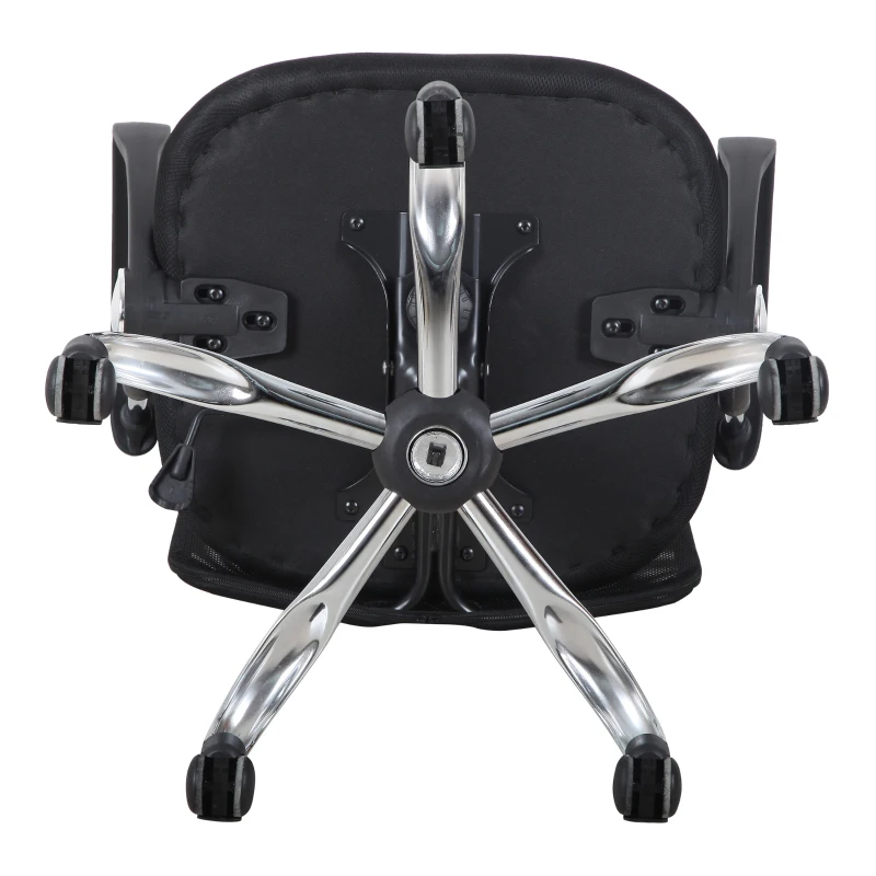 HOMCOM scaun ergonomic de birou, insertie plasa, negru