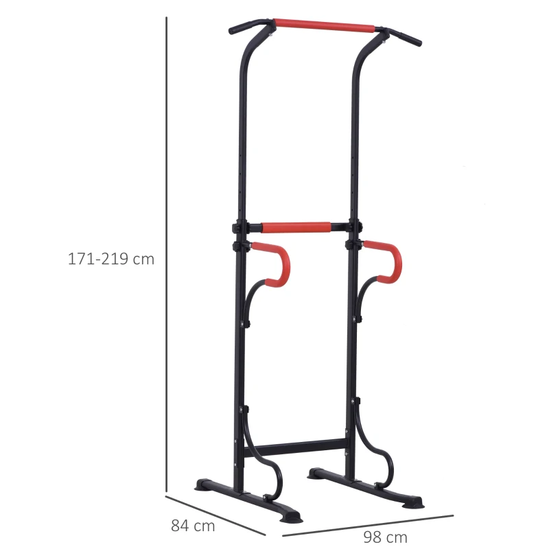 HOMCOM bara tractiune, inaltime reglabila, 98x84x171-219cm(m-3)
