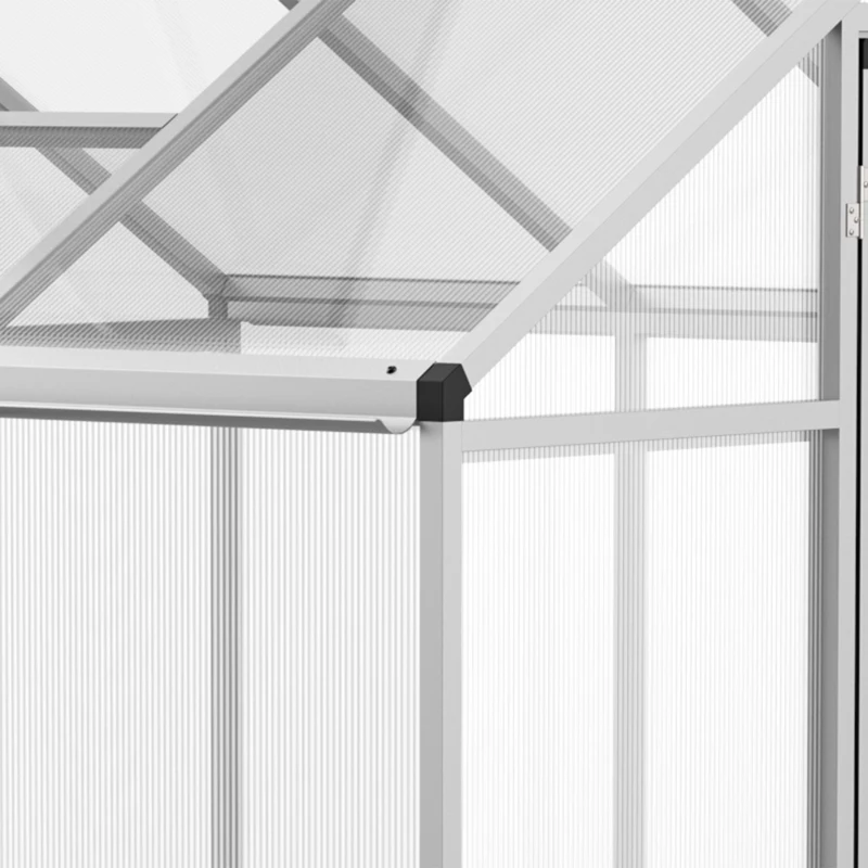 Outsunny Sera de Gradina pentru Plante cu Trapa si Usi Basculante, Transparenta, 182 x 190 x195 cm