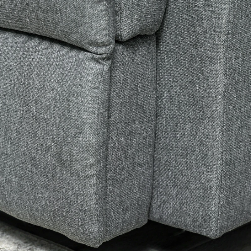 HomCom canapea 3 locuri, cu extensie, 185x95x97 cm