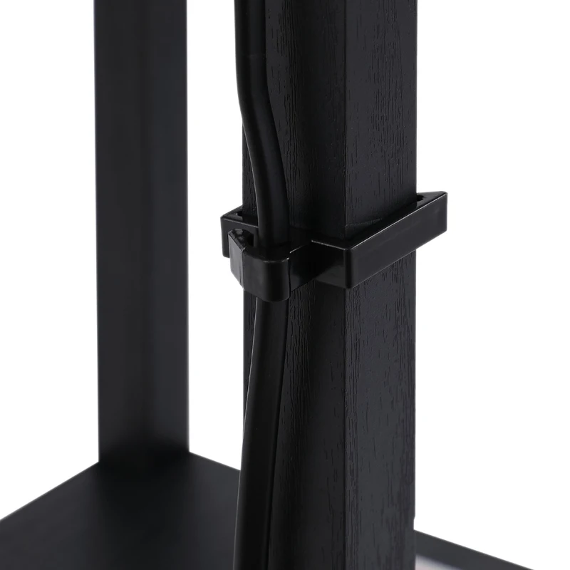 Homcom Lampa Pom 160 cm – Negru cu Rafturi pe 3 Niveluri
