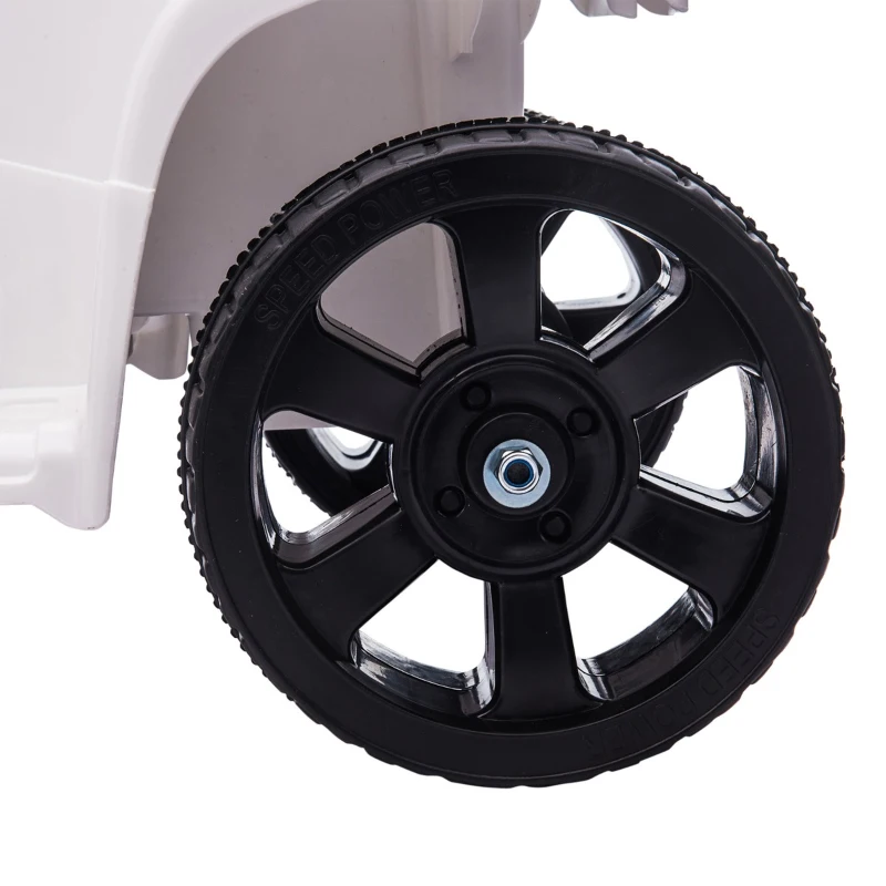 HOMCOM ATV electric pentru copii, lumini si claxon, negru/alb