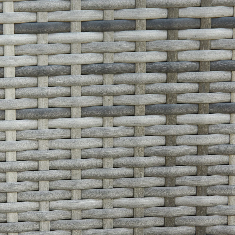 Outsunny Sezlong de Gradina Pliabil Ratan PE Cotiere si Suport pentru Picioare