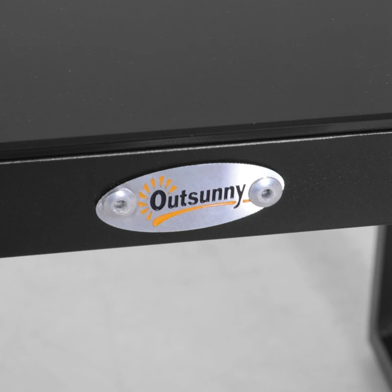 Outsunny set mobilier exterior, masa, scaune si perne, negru