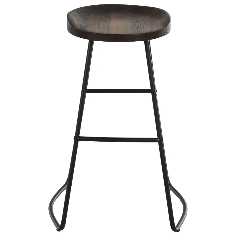 HOMCOM set 2 scaune bar, 49,5x44x71 cm, maro