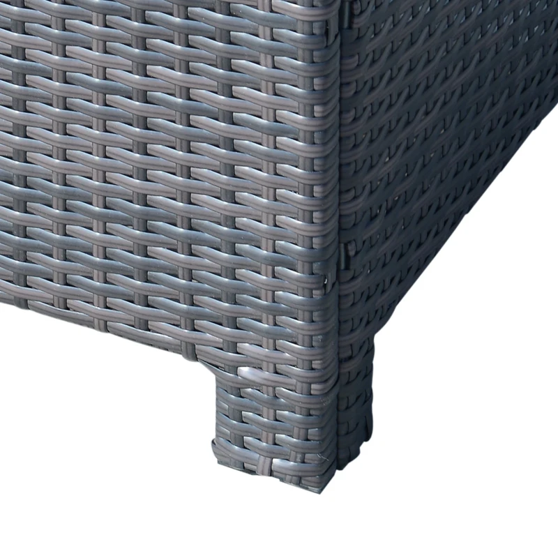 Outsunny masuta exterior, sticla securizata, 85x50x39cm, maro