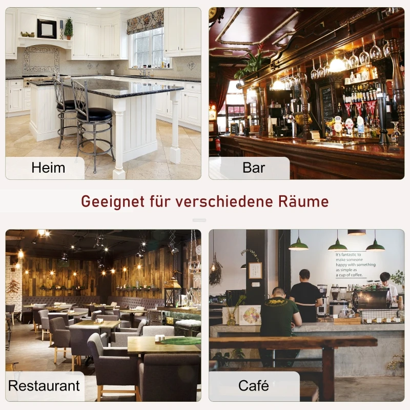 HOMCOM® 2-Sitzer Sitzbank Gartenbank Holzbank Bank Industriestil Metall Natur+Schwarz