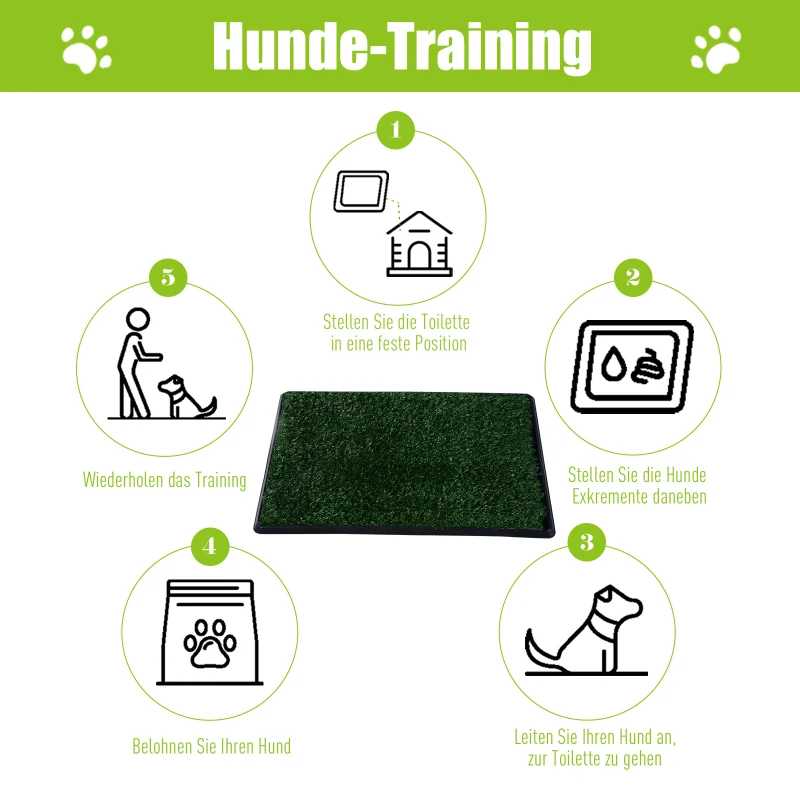 PawHut® Welpentoilette Hundetoilette Welpenklo Grün 64x51cm