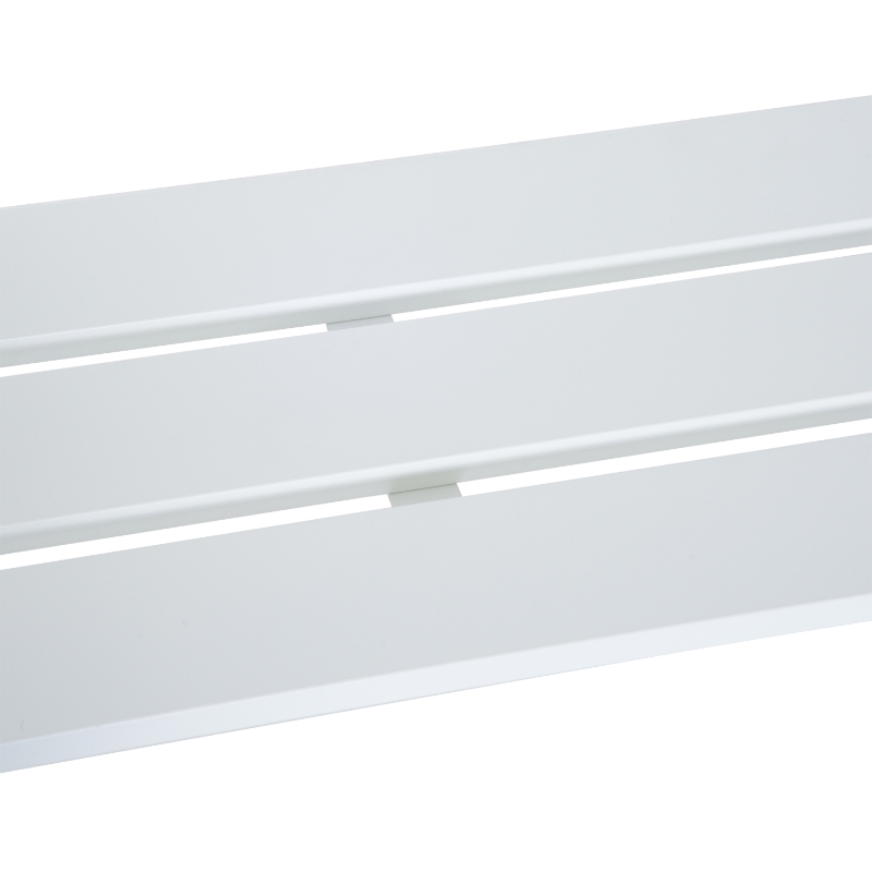 Outsunny® Parkbank 2-Sitzer Garten Weiß B120 x T53 x H70cm