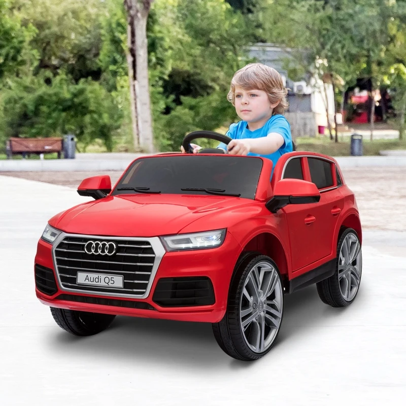 HOMCOM® Audi Q5 Elektro Kinderauto MP3 Radio USB 116 x 75 x 56 cm Rot