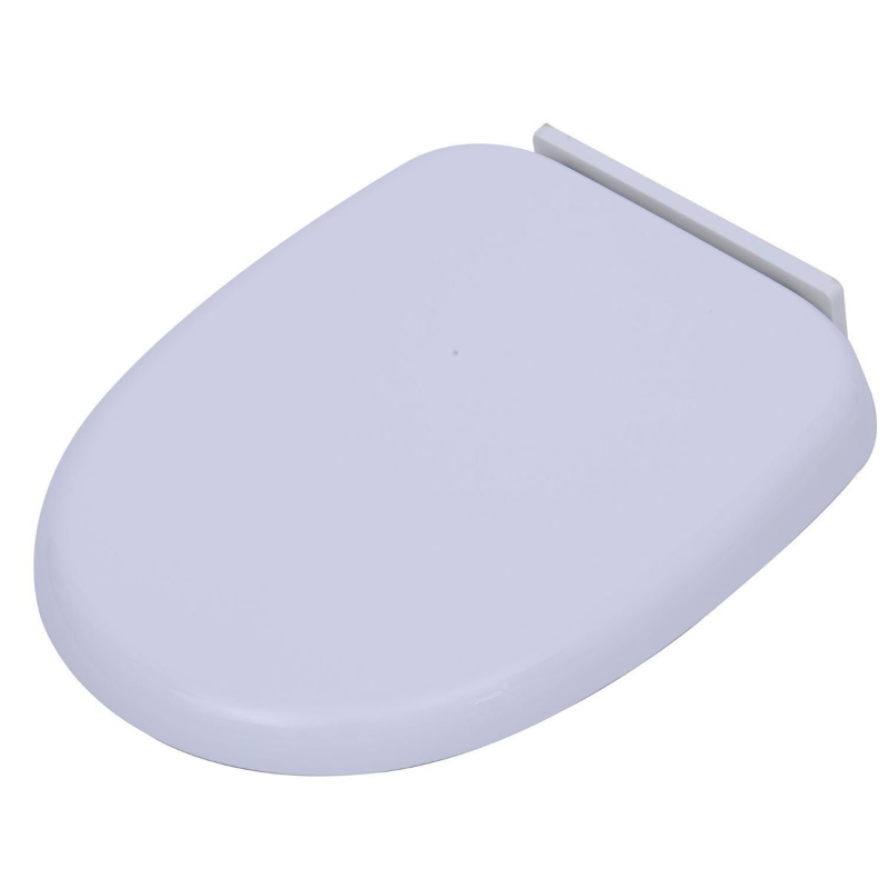 WC Sitz Toilettensitz WC-Deckel Klobrille Brille mit Absenkautomatik weiß  Modell 2: 425mm x 355mm