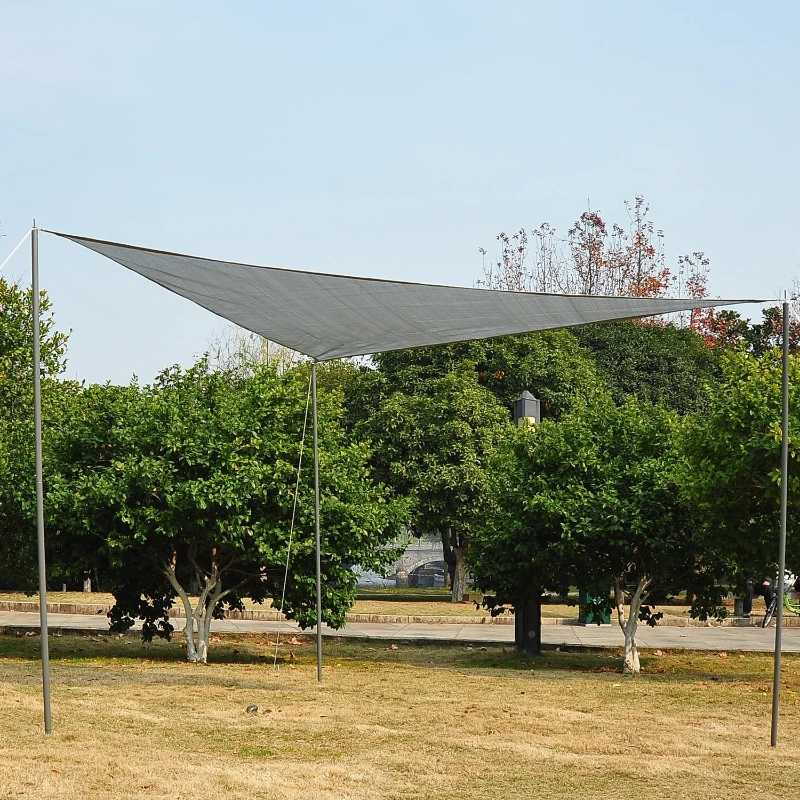 Żagiel przeciwsłoneczny kształt trójkąta 6x6x6m materiał HDPE szary Outsunny