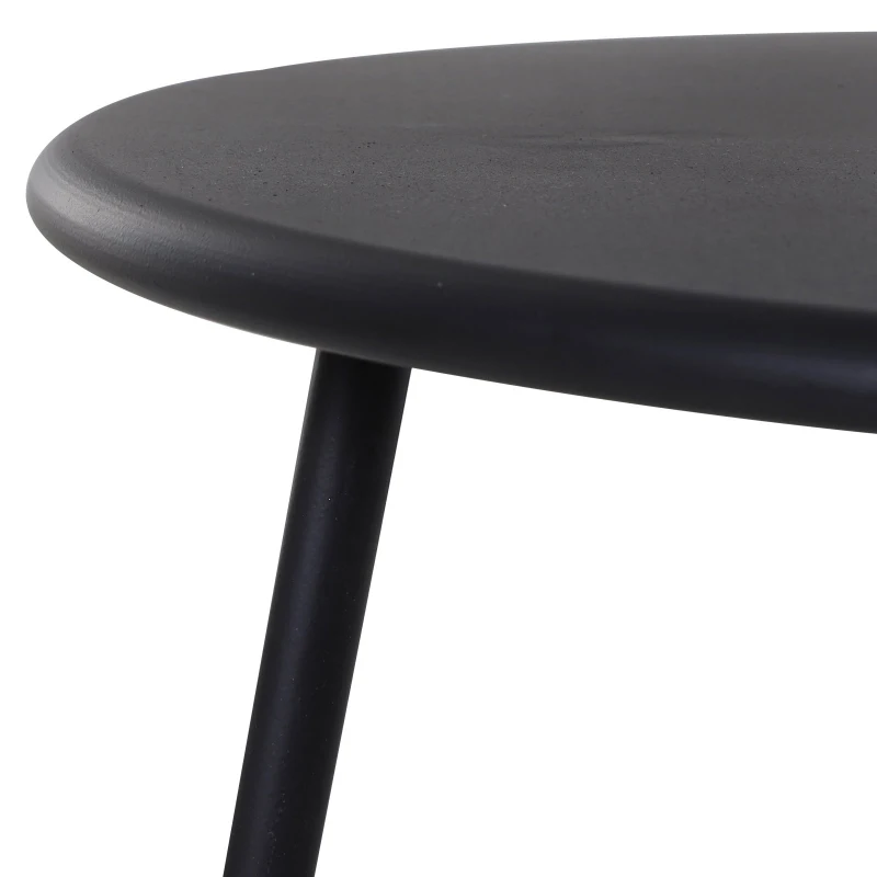Outsunny® Beistelltisch Couchtisch Wohnzimmertisch Kaffeetisch Metall Schwarz
