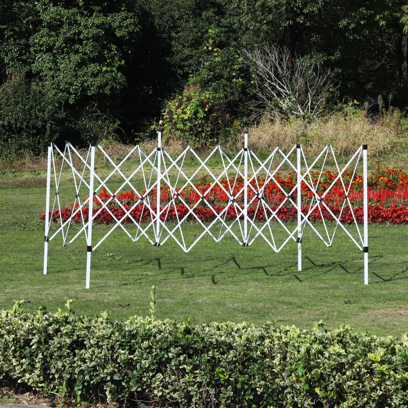 Outsunny® Faltpavillon inkl. 4 Seitenteilen weiß 3x4,5m Faltzelt Partyzelt