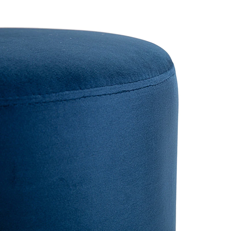 HOMCOM® Hocker Sitzhocker Fußhocker Leinen Blau