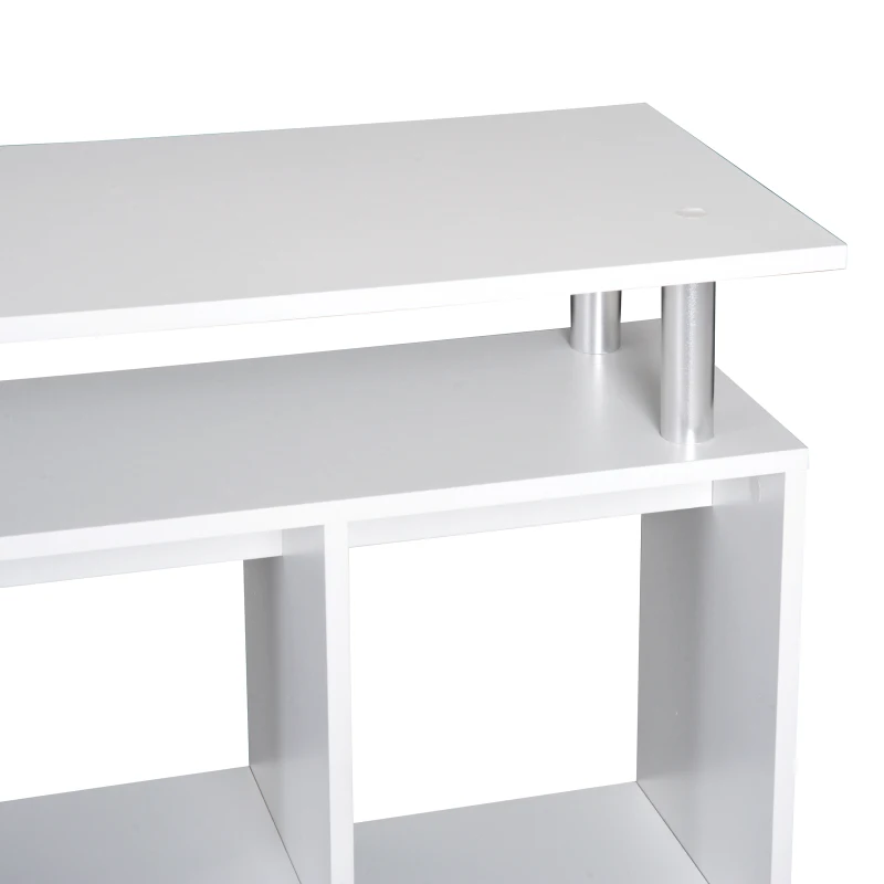 HOMCOM® Küchenwagen Servierwagen Rollwagen mit 6 Fächern Weiß