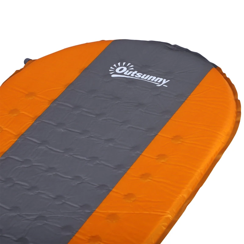 Outsunny® Luftmatraze Aufblasbare Luftbett Kopfkissen Schlafmatte Camping Matraze Pongee