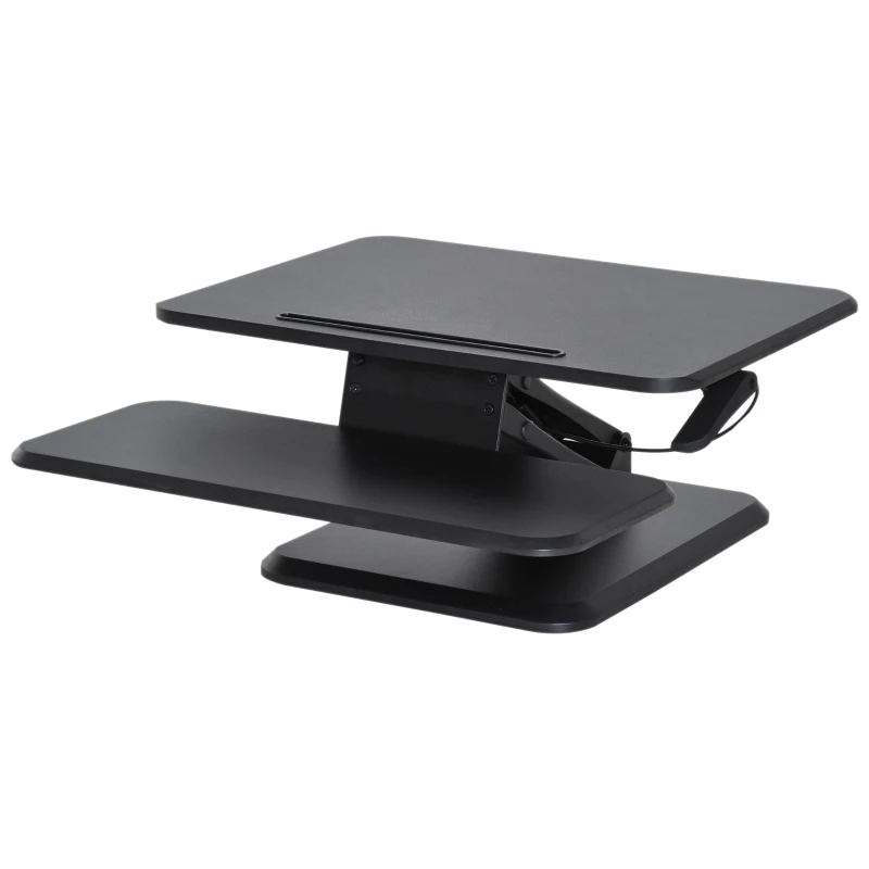 Vinsetto® Monitorständer Sitz-Steh-Schreibtisch Höhenverstellbar Schwarz L64 x B69 x H(11,8-41) cm