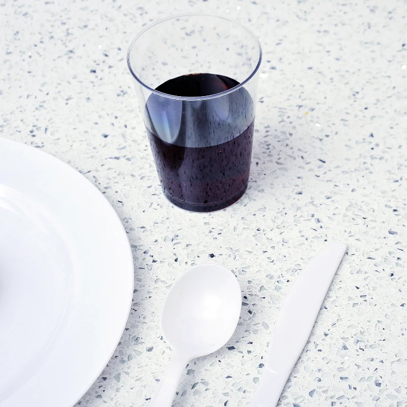 550 Einweg Besteck Set 100 Messer+200 Löffel+50 Gabeln+100 Tasse Plastik