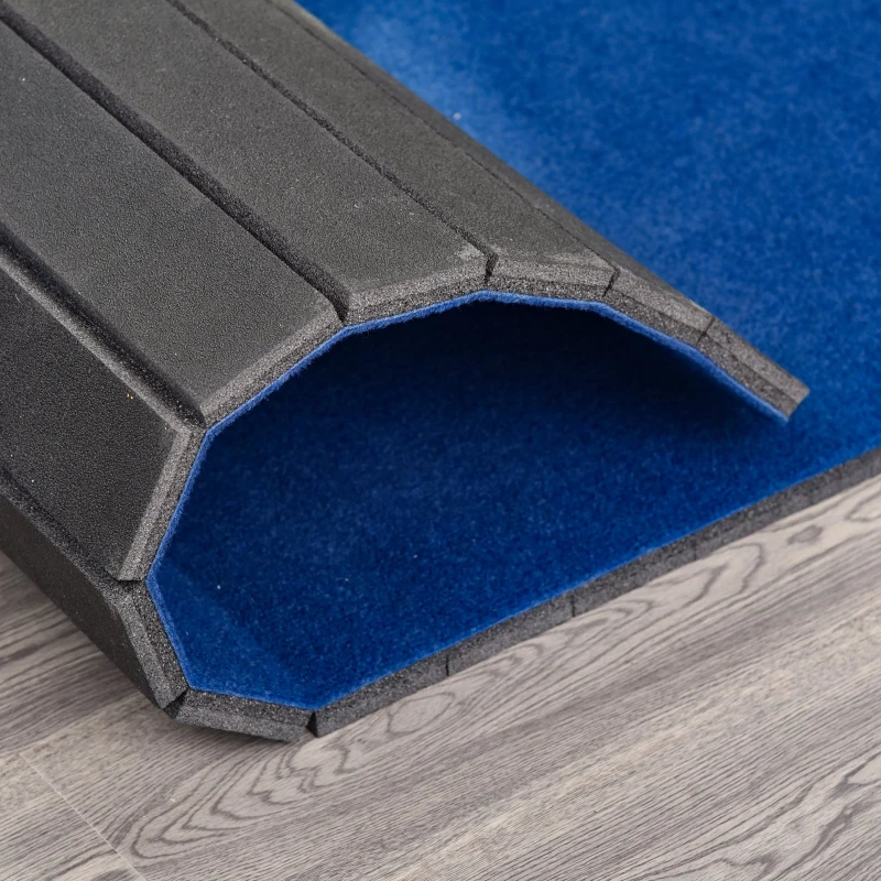 HOMCOM® Yogamatte Rutschfeste Sportmatte Gymnastikmatte mit Tragegurt Blau