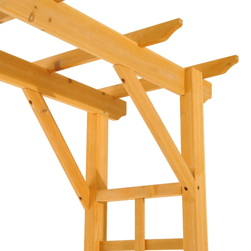 Outsunny Rosenbogen Torbogen Rankgitter Pergola Spalier Tannenholz