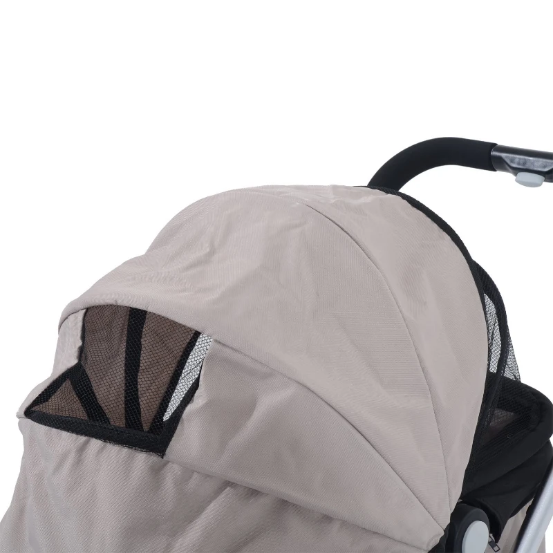 PawHut® Hundewagen Hundebuggy Wagen mit Sonnendach grau