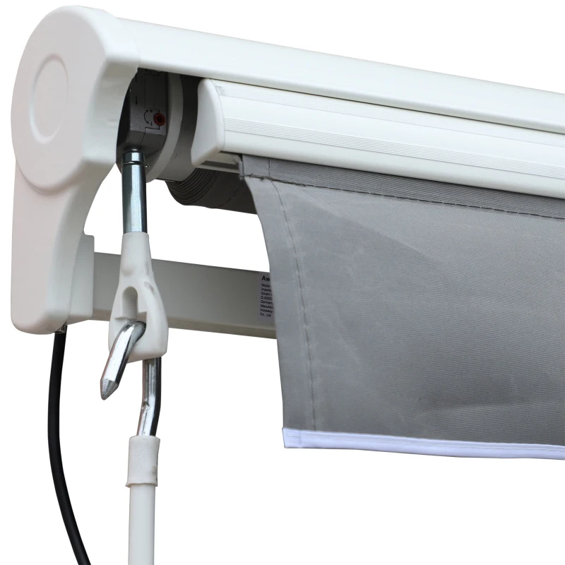 Outsunny® Markise mit Handkurbel Gelenkarmmarkise Elektrisch/Manuell Sonnenschutz Alu