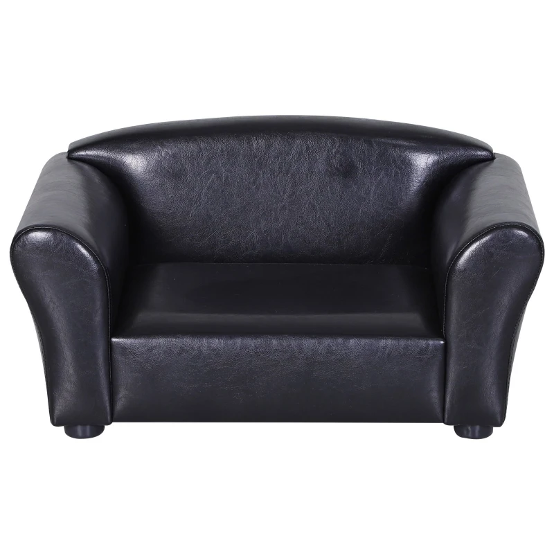 PawHut® Hundesofa Hundebett Hundecouch Haustierbett Hundematte Kunstleder Schwarz