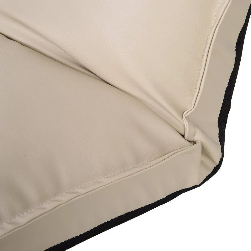 HOMCOM Sitzkissen verstellbare Rückenlehne 55 x 45 x 67 cm Creme