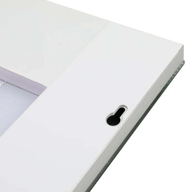 kleankin® LED-Spiegel Nebelfreier Wandspiegel Badspiegel Touch-Schalter Alu 70 x 50 cm