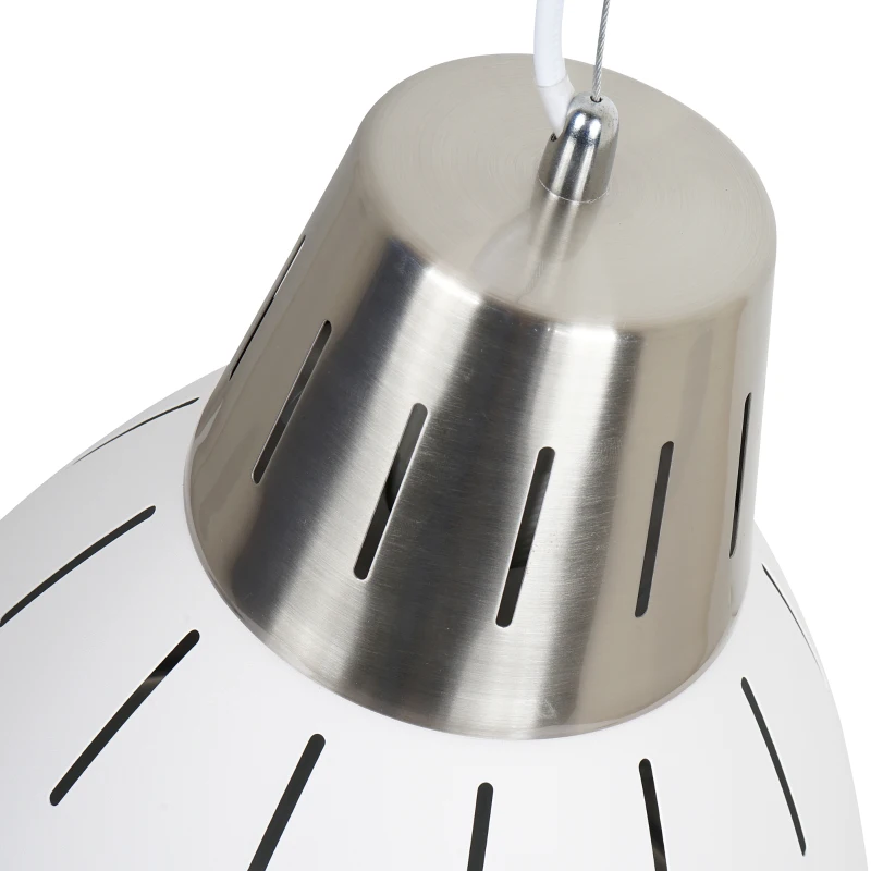 HOMCOM® Vintage Deckenlampe | Hängelampe | 40 W | Metall | ∅30 x H35 cm | Weiß