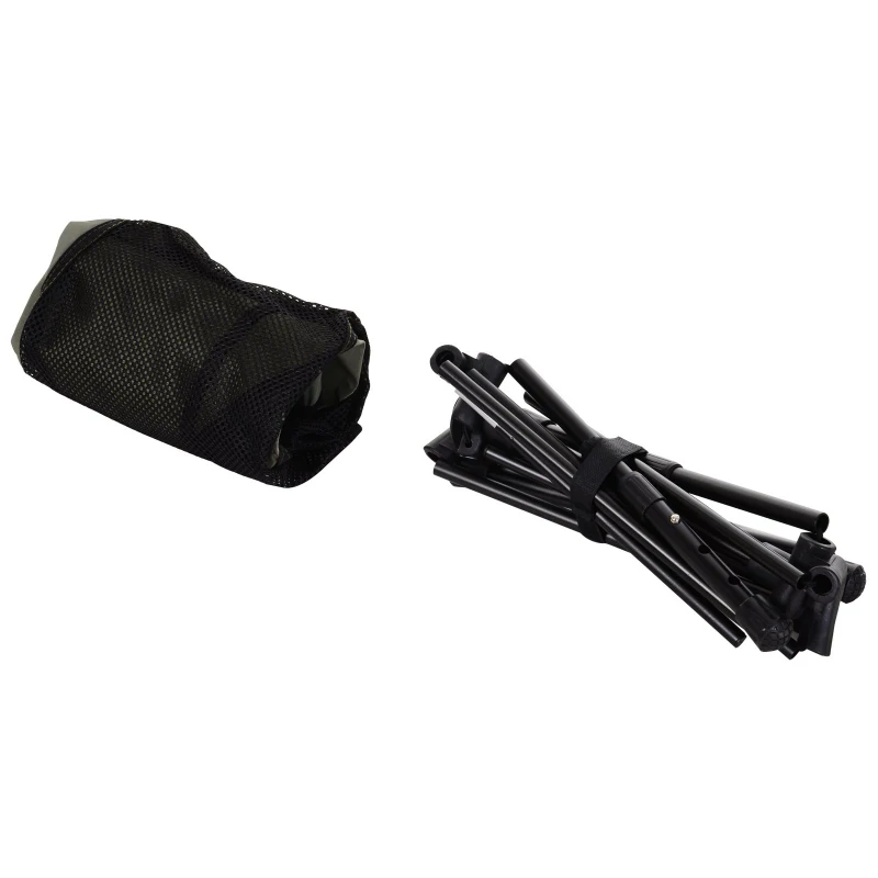 Outsunny® Campingstuhl mit Telefontasche Faltstuhl Angelstuhl Höhenverstellbar Alu Grün