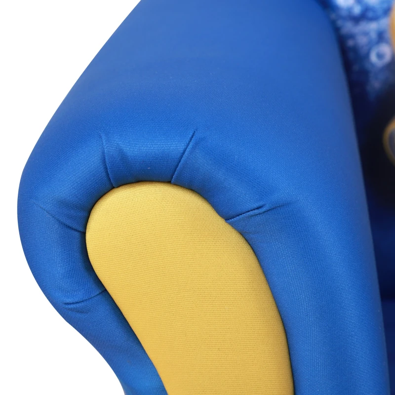 HOMCOM® Kindersofa Mini-Sofa-Sessel mit Massivholzstruktur und Kissenträger Blau