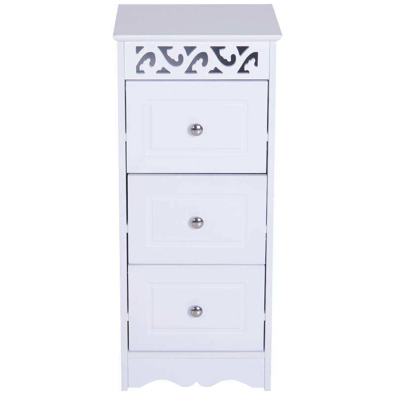 HOMCOM®  Küchenschrank | Aktenschrank | MDF | 29,8 x 29,8 x 68,5 cm | Weiß