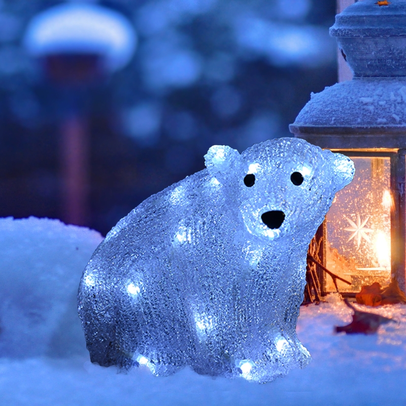 Homcom LED Acryl Eisbär Weihnachtsbeleuchtung