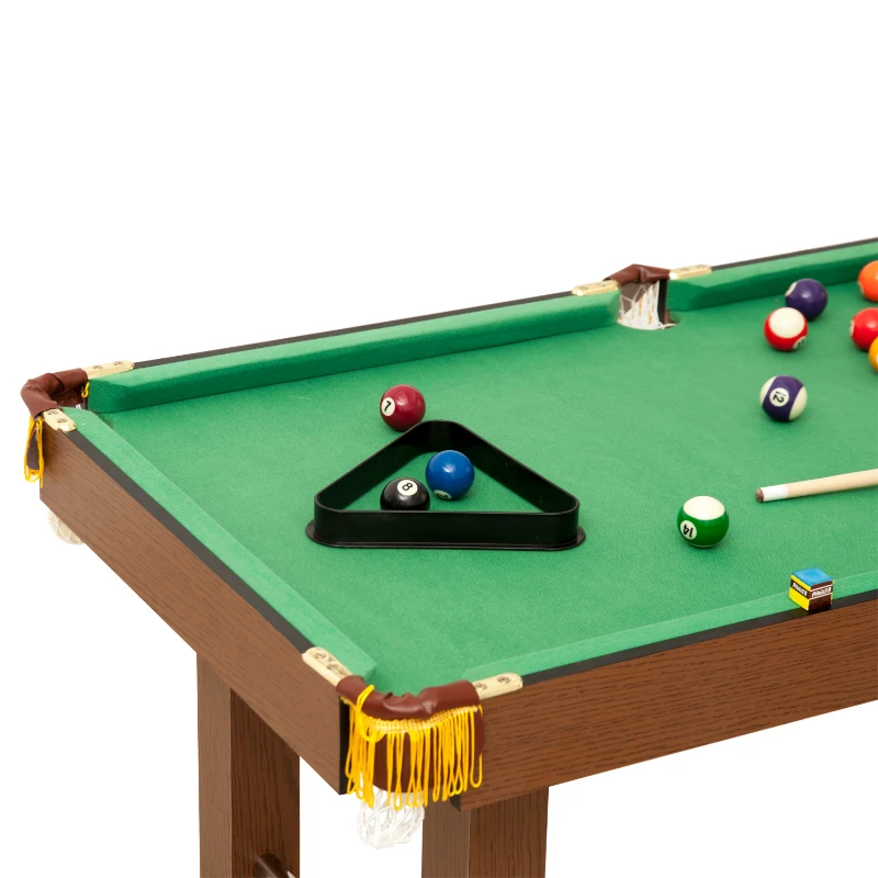 HOMCOM® Billardtisch Mini Billard Tisch Pool mit Kugeln Zubehör 123,5x66,5cm