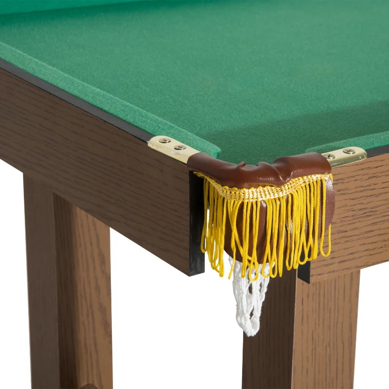 HOMCOM® Billardtisch Mini Billard Tisch Pool mit Kugeln Zubehör 123,5x66,5cm