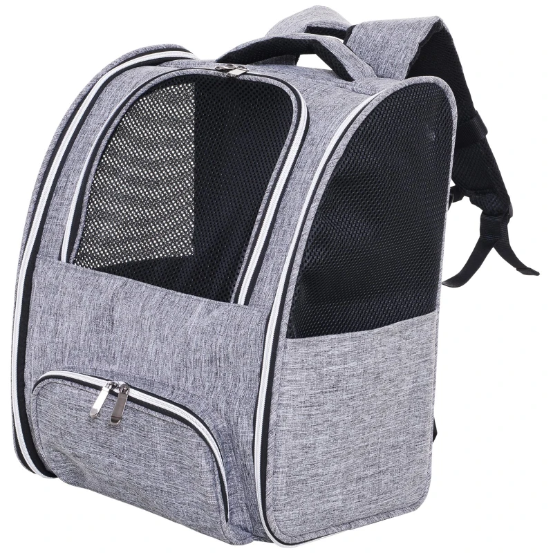 PawHut® Transporttasche Reisetasche Haustierrucksack 3 Eingang mit Festgurte Oxfordstoff 32 x 26 x 42 cm