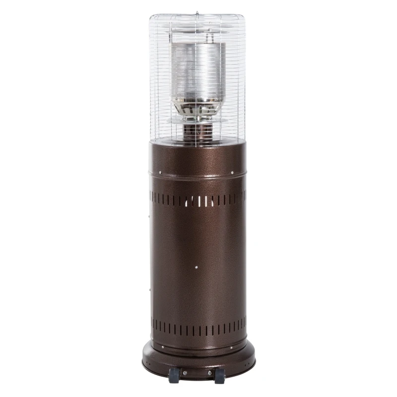 Outsunny® Heizstrahler Terrasse Balkon 5-12 kw Φ46 x H135 cm Bronze