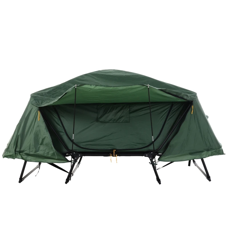 Outsunny® Faltbares Campingzelt 2-Schicht-Zelt Tragetasche Stahl Alu Oxford Grün