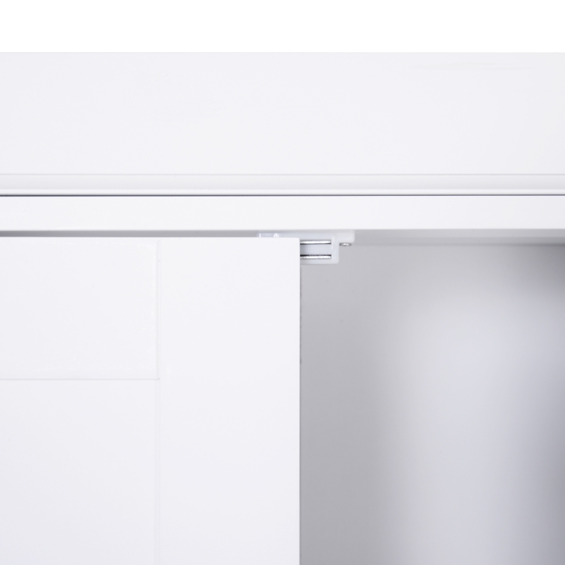 HOMCOM® Schrank Hochschrank Kommode 6 Ebenen verstellbare Regalebene Küche MDF Weiß