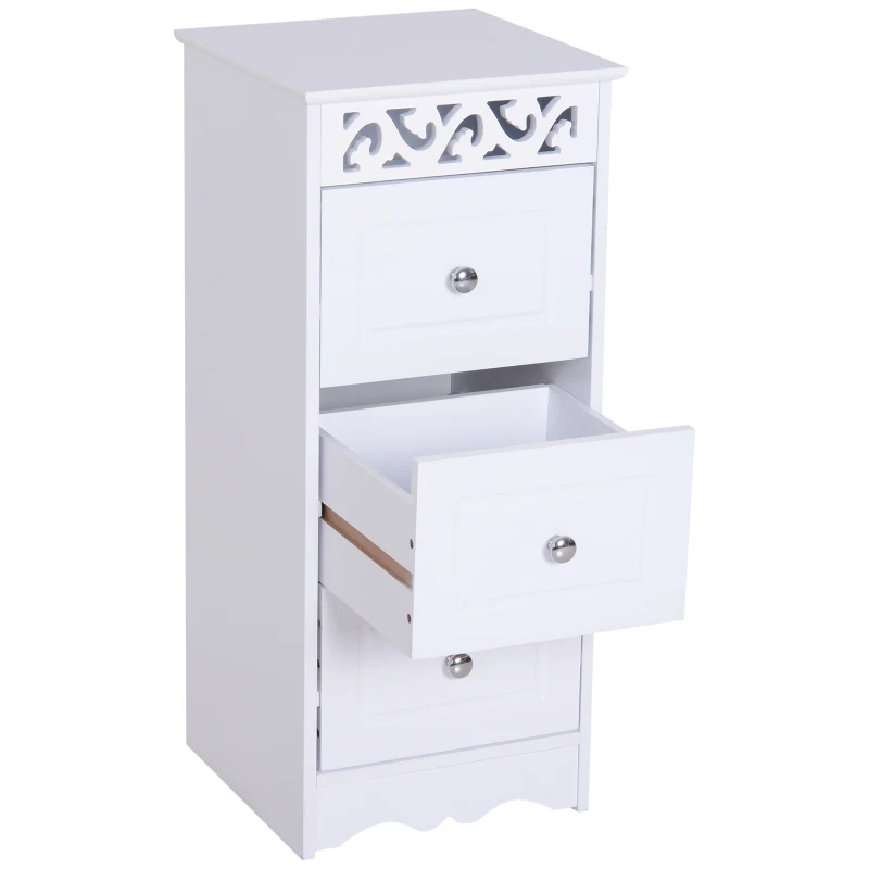 HOMCOM®  Küchenschrank | Aktenschrank | MDF | 29,8 x 29,8 x 68,5 cm | Weiß