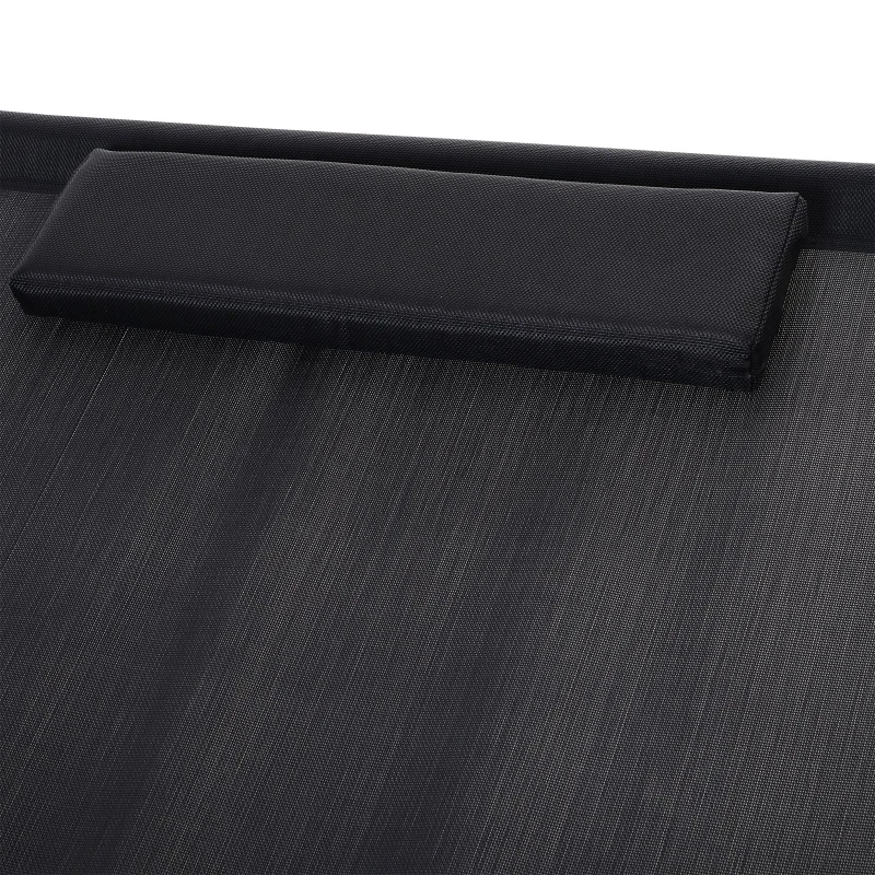 Outsunny® Schaukelliege mit Kissen Schaukelstuhl Gartenliege Relaxliege Netzstoff Schwarz