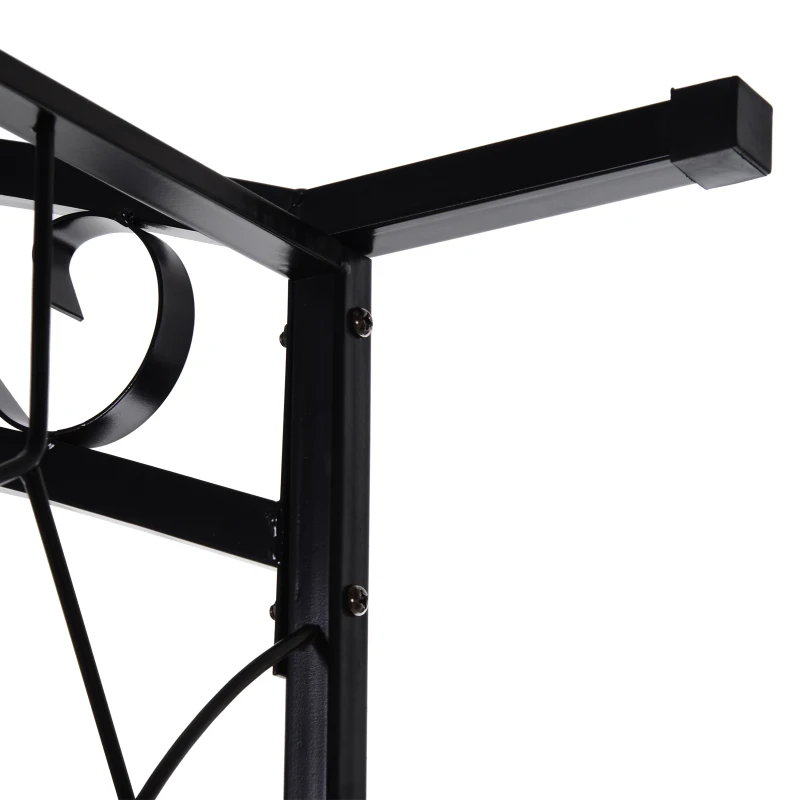 Outsunny® Pflanzbogen Torbogen Rankgitter Rosenbogen Garten Wetterfest H212 cm Metall