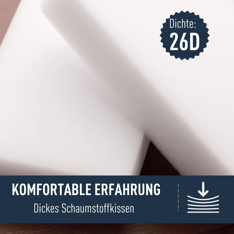 HOMCOM® Hocker Sitzhocker Fußhocker Leinen Blau